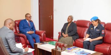 Tête à tête entre Peter Kazadi, Bintou Keïta et la nouvelle ambassadrice de la Belgique à Kinshasa sur les questions d’intérêts communs.
