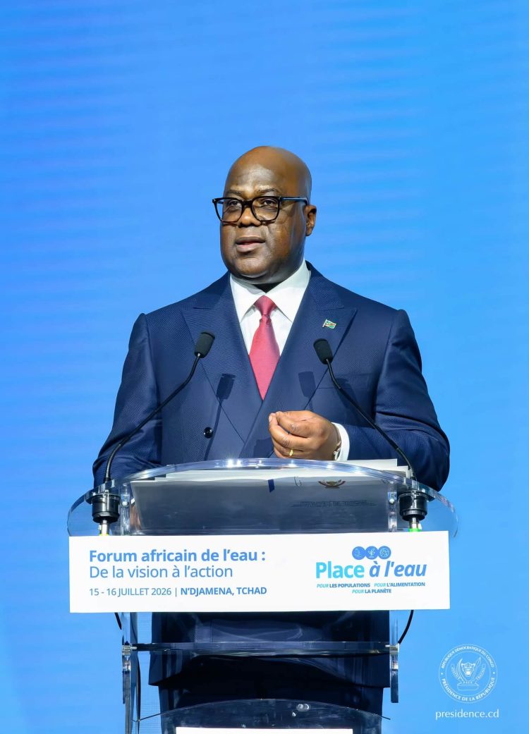 Tchad – Forum africain de l’eau : Tshisekedi plaide pour une gouvernance intégrée et fait de l’eau un levier d’industrialisation